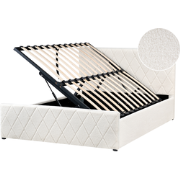 ROCHEFORT - Bed opbergruimte - Gebroken wit - 140 x 200 cm - Bouclé