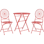 SCARIO - Bistro set - Rood - IJzer