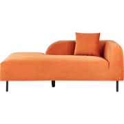 LE CRAU - Chaise longue - Oranje - Rechtszijdig - Fluweel