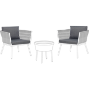 GARGANO - Tuinkussenhoezen set - Grijs - Polyester