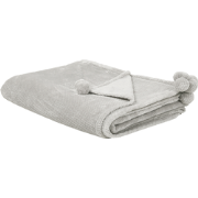 SAITLER - Plaid - Lichtgrijs - 200 x 220 cm - Polyester