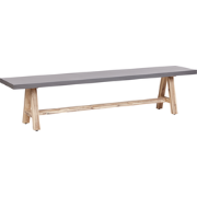 TONNARE - Tuintafel - Licht hout - 200 cm - Beton