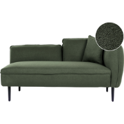 CHEVANNES - Chaise longue - Donkergroen - Bouclé