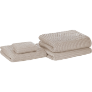 AREORA - Handdoek set van 4 - Beige - Katoen