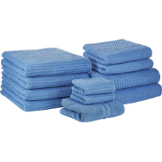AREORA - Handdoek set van 11 - Blauw - Katoen