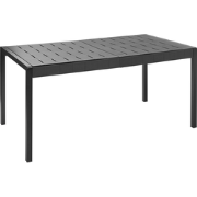 BARTICA - Tuintafel - zwart - 154 x 84 cm - Synthetisch materiaal
