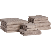 AREORA - Handdoek set van 11 - Taupe - Katoen