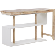 CHANDLER  - Verstelbaar bureau - Lichthout - 120 cm - Rubberhout