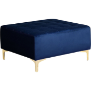 ABERDEEN - Ottomaan - Marineblauw - Fluweel