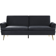 VETTRE  - Slaapbank - Zwart - Fluweel