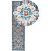 RITAPURAM - Laagpolig vloerkleed - Blauw - 80 x 300 cm - Polyester