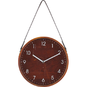 RENENS  - Wandklok - Donkere houtkleur  - MDF