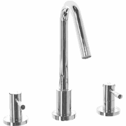 KALAMBO - Wastafelkraan - Zilver  - Messing