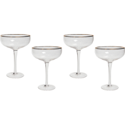 TOPAZ - Champagnecoupe set van 4 - Goud - Glas