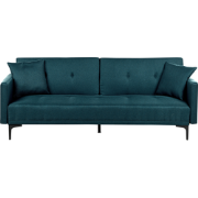 LUCAN - Slaapbank 3-zits - Zeeblauw - Polyester