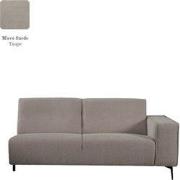LABEL51 Bank Nero - Taupe - Micro Suede - 2,5-Zits Arm Rechts Voorstaa...