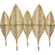 QUVIO Kapstok 5 veren metalen - Goud