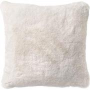 ZAYA - Sierkussen 60x60 cm - bontlook - effen kleur - Snow White - wit