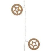 Batterijverlichting houten ster 10 LED s