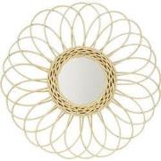 QUVIO Spiegel bloemvormig - Rotan