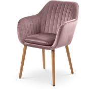 Djura velvet eetkamerstoel roze