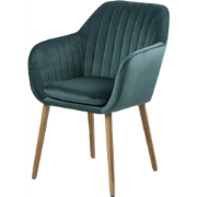 Djura velvet eetkamerstoel turquoise