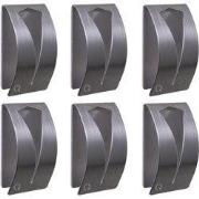 QUVIO Handdoekenhouder zelfklevend RVS - set van 6