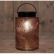 Solar Glazen Lamp Retro Roze