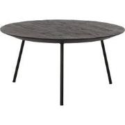 DTP Home Coffee table Jupiter large BLACK,30xØ60 cm, recycled teakwood