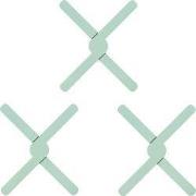 Krumble Opvouwbare siliconen pannenonderzetter - Groen - Set van 3