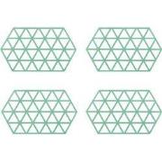 Krumble Siliconen pannenonderzetter Hexagon lang - Groen - Set van 4