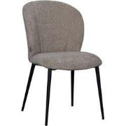 LABEL51 Eetkamerstoel Vino - Clay - - Zwart Metalen Frame
