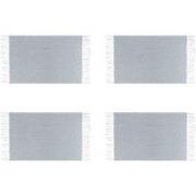 Krumble Theedoek met franjes - Katoen - Grijs - Set van 4