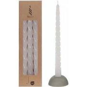 Twisted candles set 3 st, white
