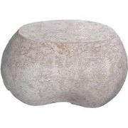 PTMD Hiranya White Round Organic Shaped GRC Stool