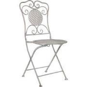 Mica Decorations Tuinstoel Provence - 52x40.5x92 cm - Ijzer - Wit