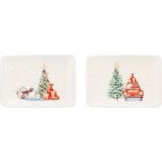 Plate 25X17 cm Christmas 2ass