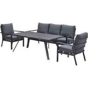 Garden Impressions Senja lounge dining set stoel-bank 4-delig mystic g...
