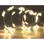 Silver Wire Star 40Led Warm Wh