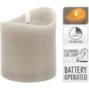 Led Candle 90X100 mm Grey