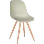 LABEL51 Eetkamerstoel Rimini - Breeze - Kunststof - Oak Metal Woodcove...