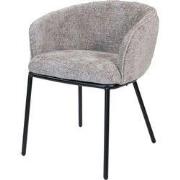 Eetkamerstoel Beige - Stof - Zithoogte 51cm - Stoel Mae - Set van 2