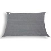 hanSe® Schaduwdoek Rechthoek Waterdoorlatend 3x6 m Zonnedoek Grijs