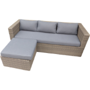 Bari loungeset natural kobo grey incl. royal antraciet kussens
