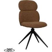 LABEL51 Eetkamerstoel Finn -  - Royal Boucle - Zwart Metalen Frame