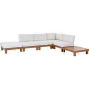 SANZA - Loungeset 5-zits - Wit - Aluminium