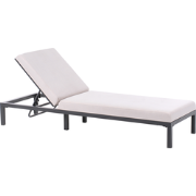 LARIANO - Ligstoel - Lichtbeige - Aluminium