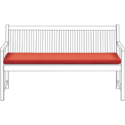 VIVARA - Zitkussen - Rood  - 152 x 54 cm  - Polyester