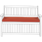 VIVARA  - Tuinkussen - Rood - 45 x 110 cm - Polyester