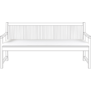 VIVARA  - Tuinkussen - Gebroken wit - 169 x 54 cm - Polyester